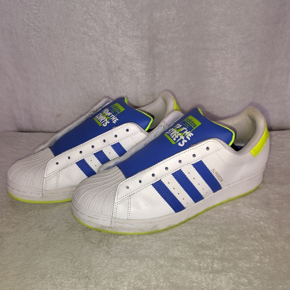 adidas Kids Shoes - White and Blue
